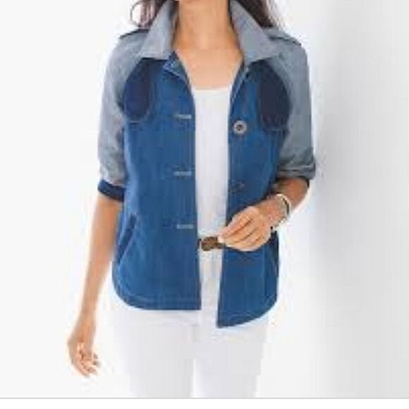 Chico's Denim Jean Jacket - Picture 1 of 7